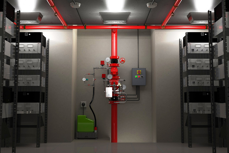 Установка систем пожаротушения
